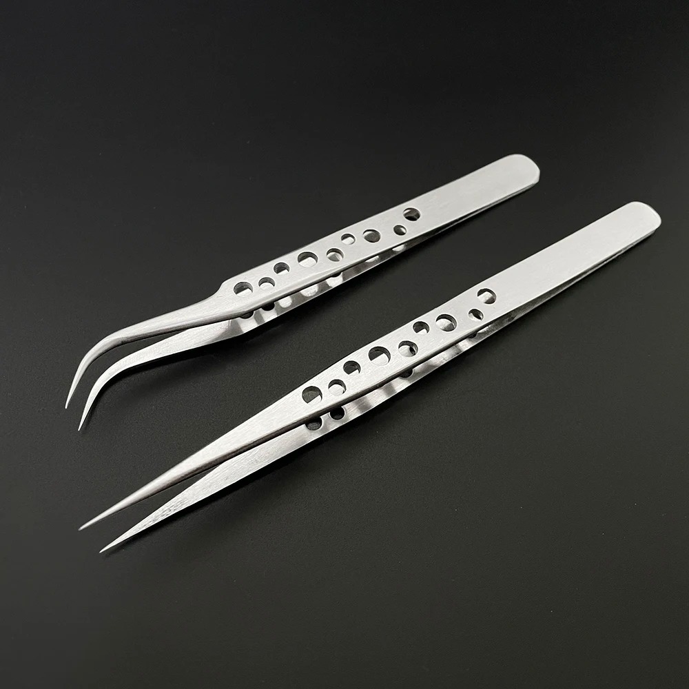 Electronics Repair Business - Industrial Tweezers Electronics Anti-static Curved Straight